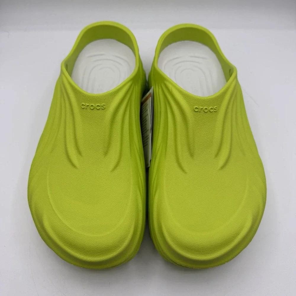 Crocs Echo Wave Clogs‎ Mens 9 Womens 11 Lime Green Slip On Shoes Slippers